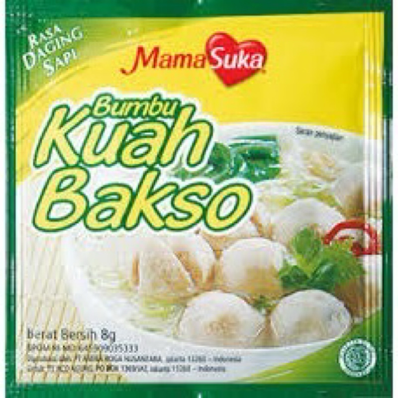 PRODUK INDONESIA HALAL MAMA SUKA BUMBU KUAH BAKSO RASA DAGING SAPI 8G