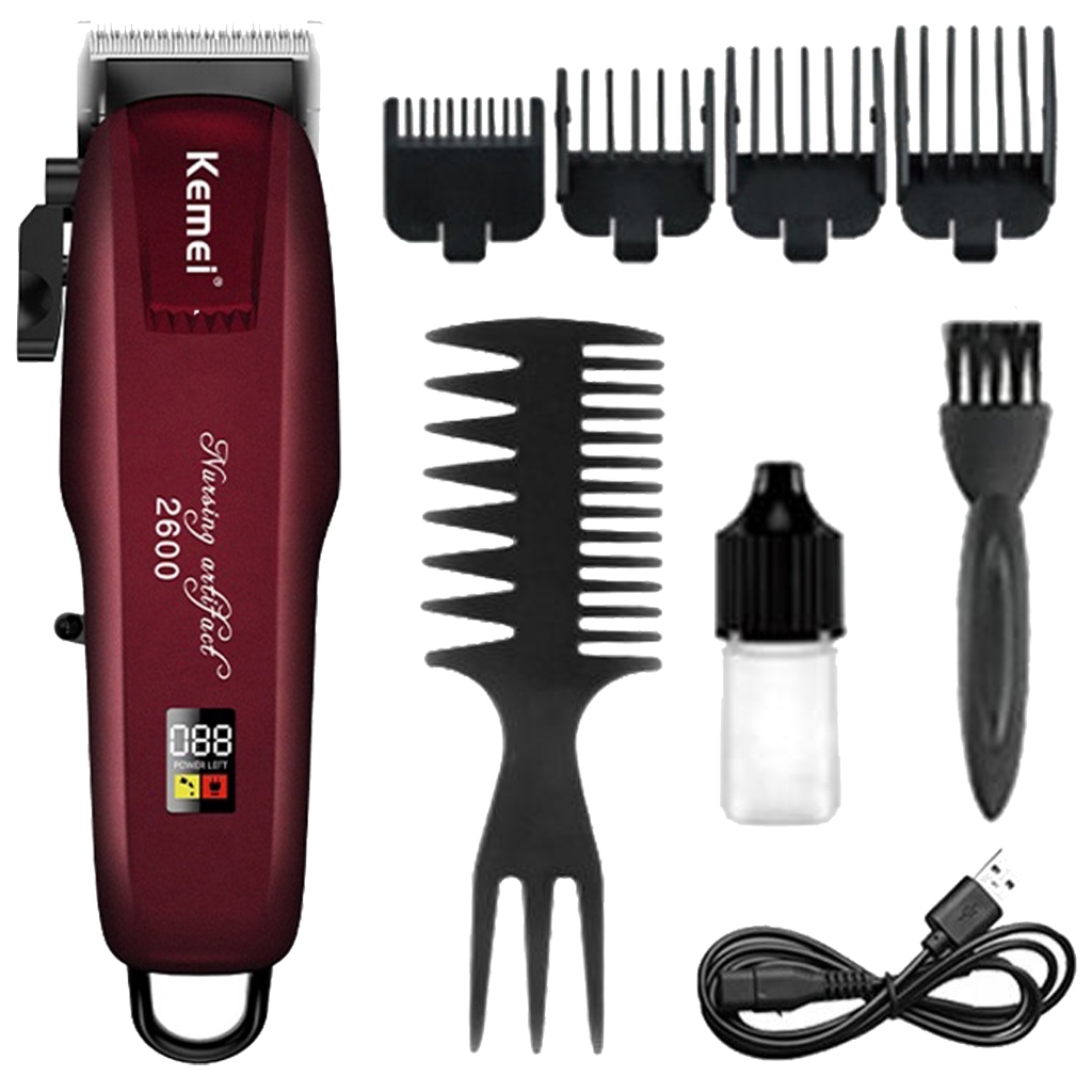 👍READY STOCK👍Kemei KM-2600 Oil Head Hair Clipper Hair Large Capacity Lithium Battery