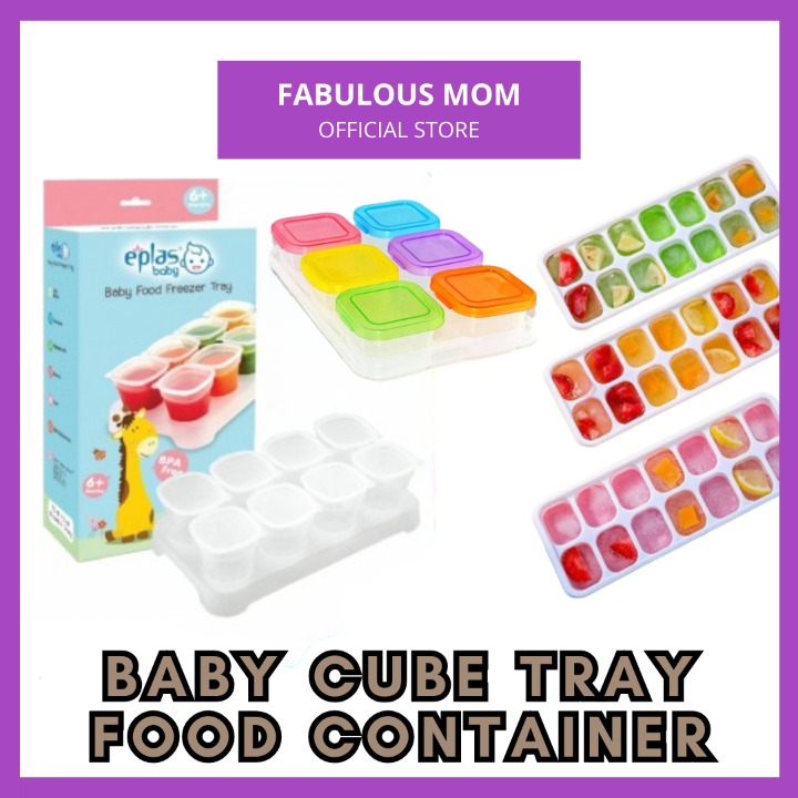 [EPLAS] Baby Food Storage Box Freezer Tray Storing Food Milk Silicone Freezer Tray Ice Cube Tray