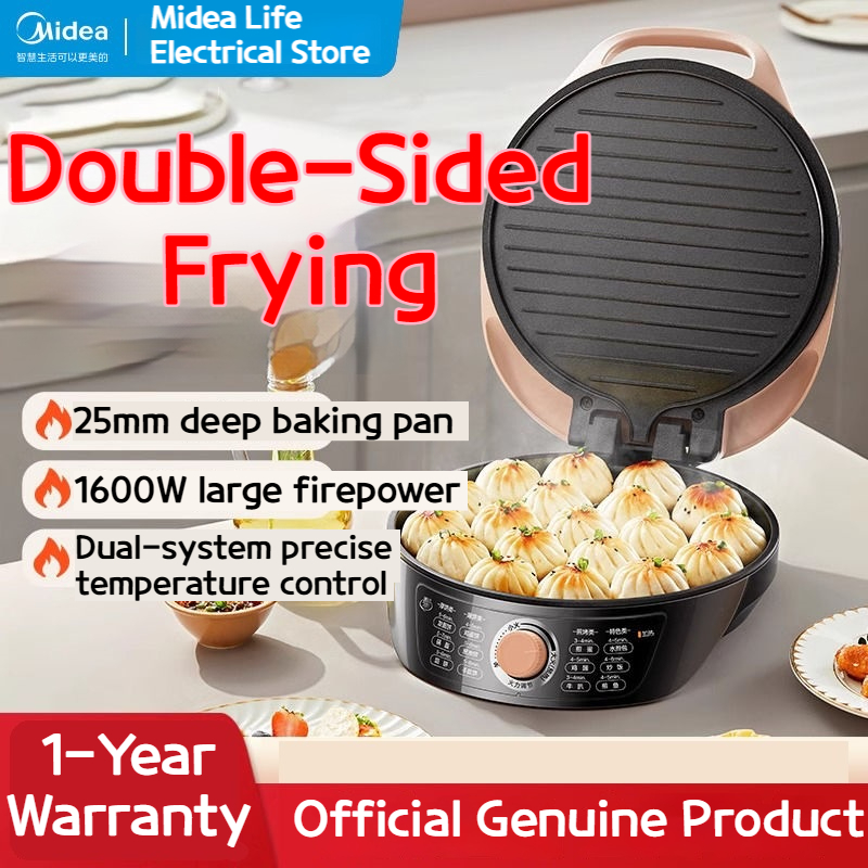 Midea WJH3002  Intelligent Electric Skillet Pan Non-Stick Double-Sided Heating 30cm Electric Pancake Automatic Power-off