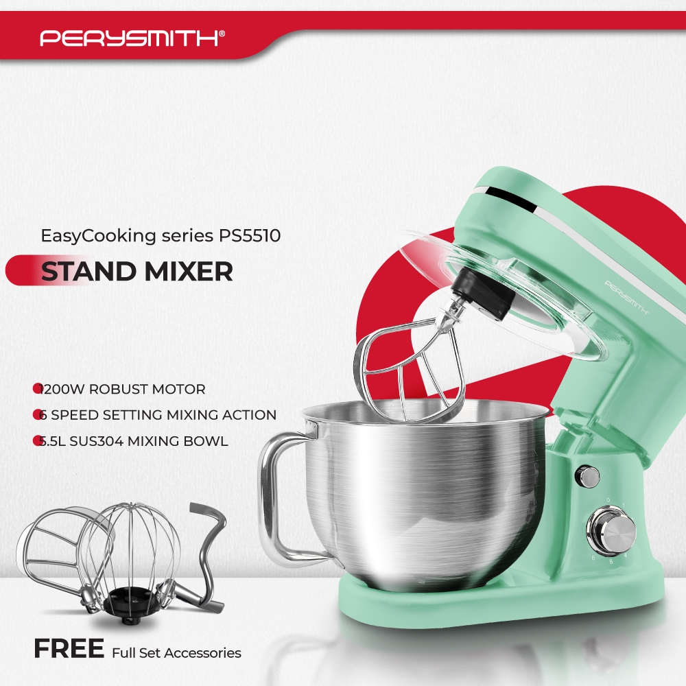 Perysmith Stand Mixer EasyCooking Series - Tiffany Blue PS5510 (5.5L/1200W)