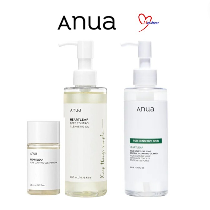 Anua Heartleaf Pore Control Cleansing Oil (20ml/200ml) / Mild Sensitive Skin (200ml)