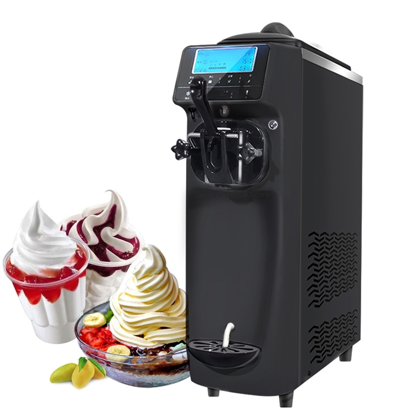 Commercial Soft Ice Cream Makers Machine Electric Ice Cream Machine Sundae Ice Snack Shop Cafe Desktop Ice Cream Maker