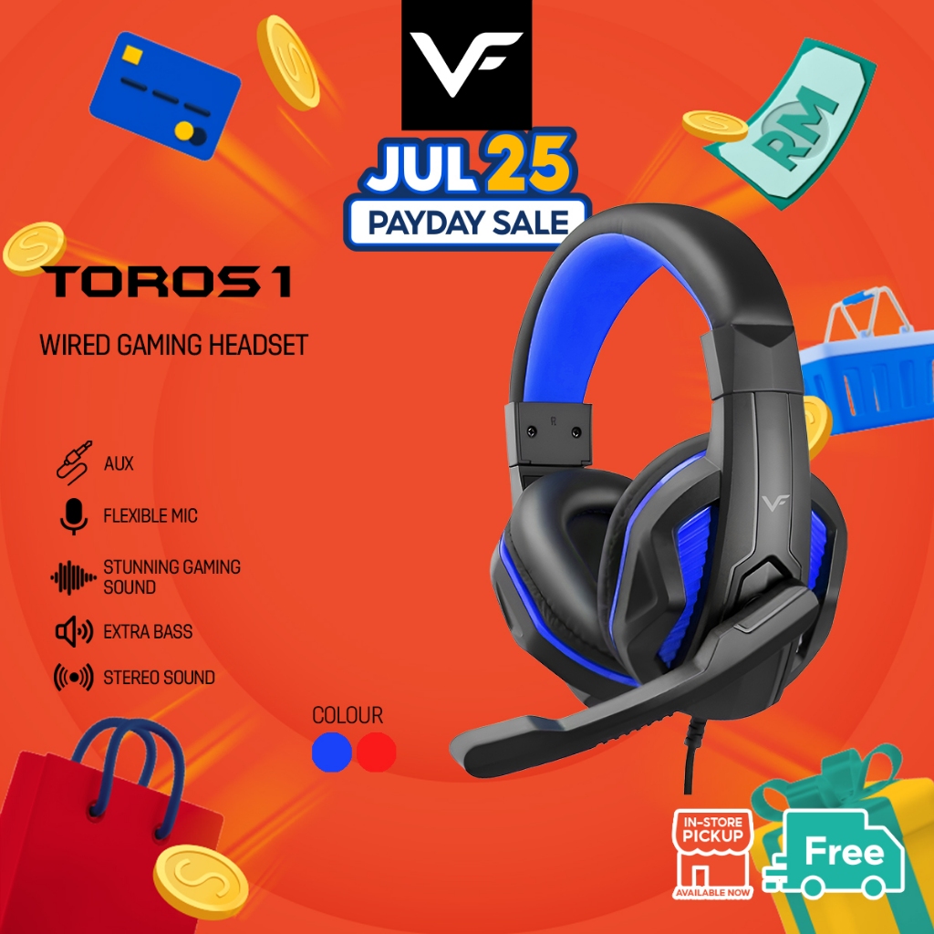 Vinnfier TOROS 1 2024 Wired Gaming Headset Headphone Microphone Over-Ear Headphones