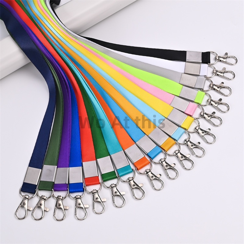 Nylon Lanyard 15mmx 45cm with Metal Hook Clip Thick Board Printable Body Conference Event Organizer