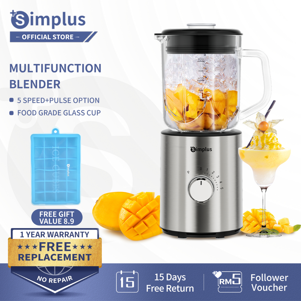 Simplus Ice Blender Smoothie Maker Multifunctional Baby Food Crushed Fruit Juicer Meat Grinder Chopper Elektrik Pengisar