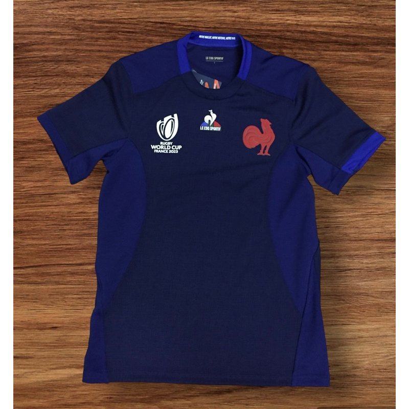 France Rugby World Cup 2023 Mens Home Rugby Shirt - Short Sleeve Navy - Grade Player Izzue