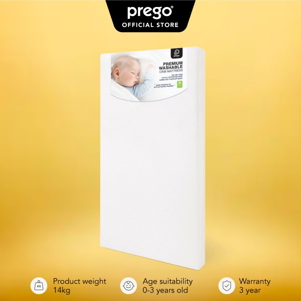 Prego Premium 100% Washable Mattress Crib For Baby Cot Newborn