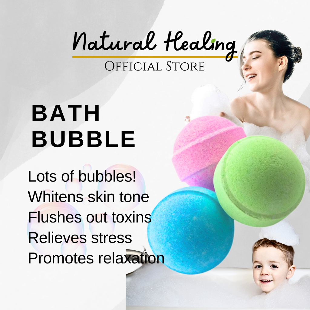 NATURAL HEALING Bath Bomb Bubble Bath Bomb Bubble Buih Sabun Bubble Bath Bomb For Kid Bath Ball Bath Tub Bath Boom泡澡球 泡泡