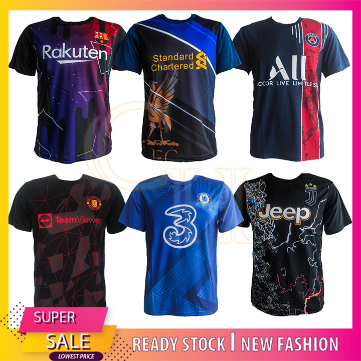 (HARGA BORONG) MEN JERSEY T-SHIRT FOOTBALL CLUB SOCCER SHORT SLEEVES (BAJU JERSI LELAKI LENGAN PENDEK BOLA SEPAK FUTSAL)