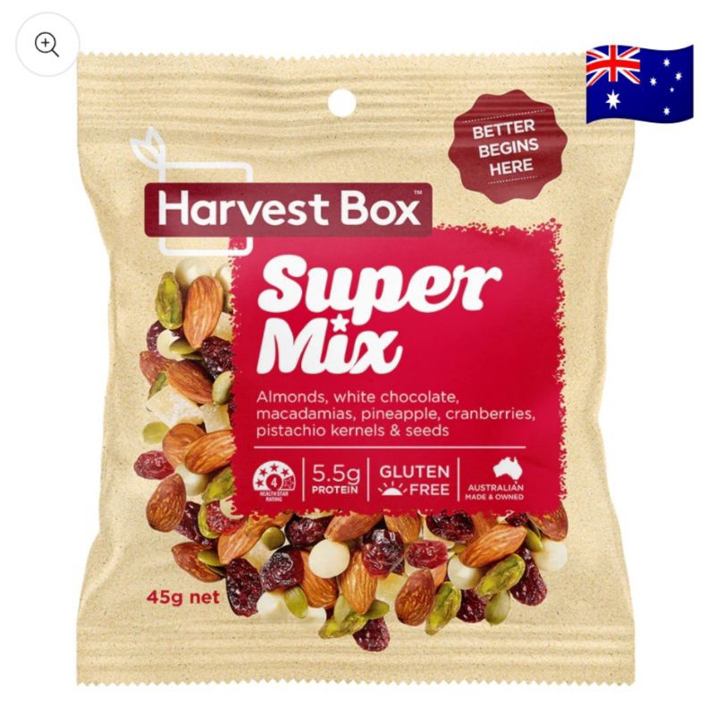 Harvest Box Super Mix Nuts Snack 45g imported from Australia