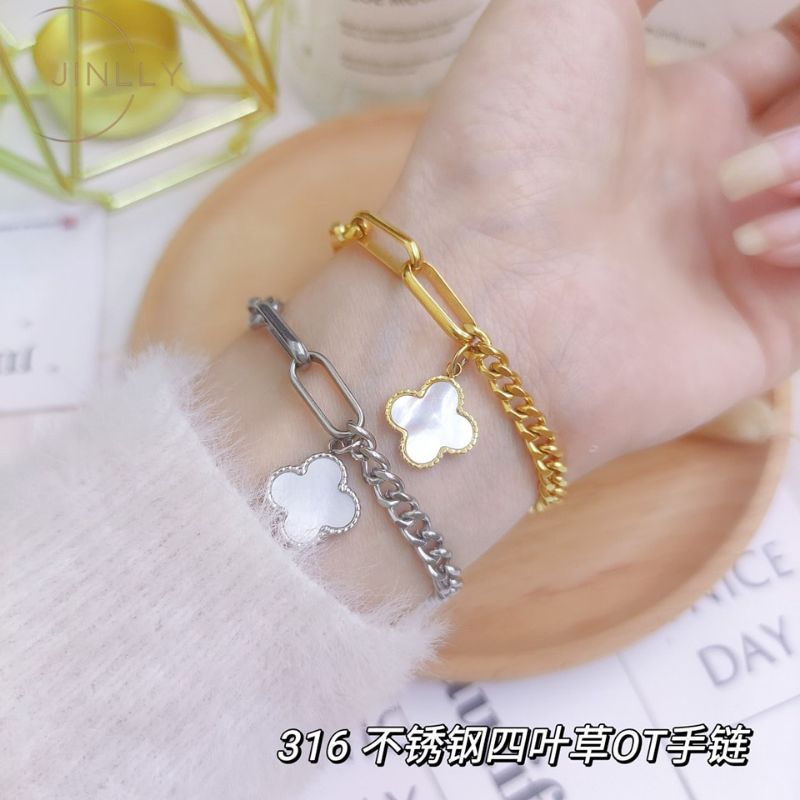 316 Stainless Steel Bracelet/Rantai Tangan 不锈钢四叶草手链