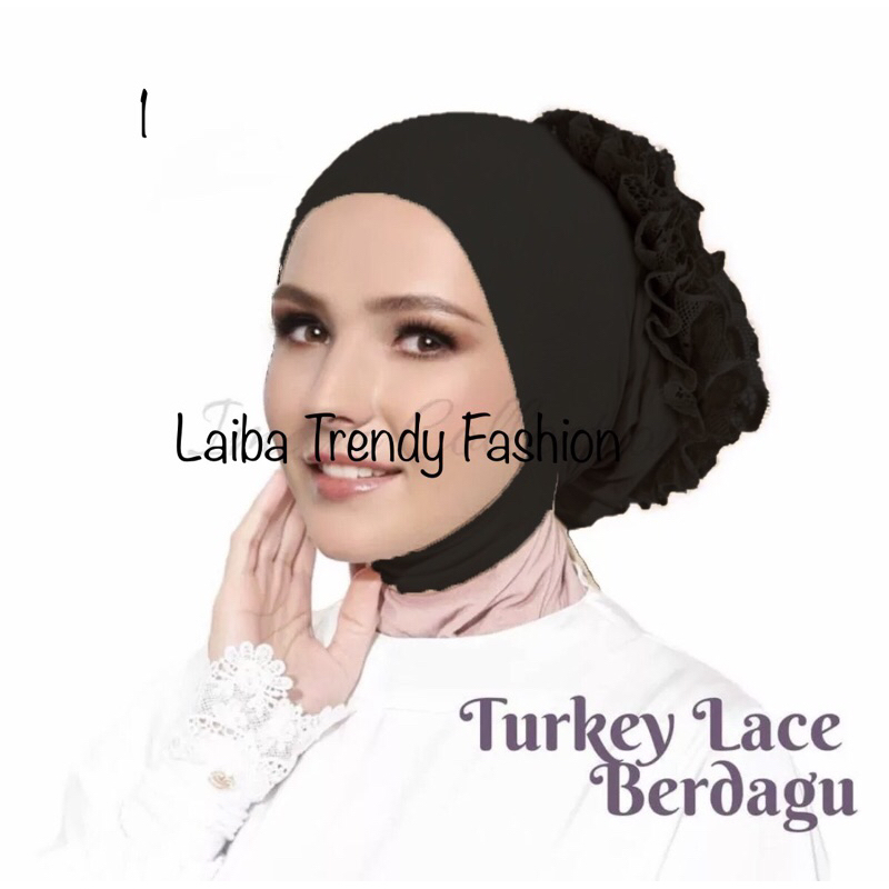 INNER HIJAB Turki Berdagu | Scarf Anak Tudung Sanggul Turkey Volumizer Cotton Bertali