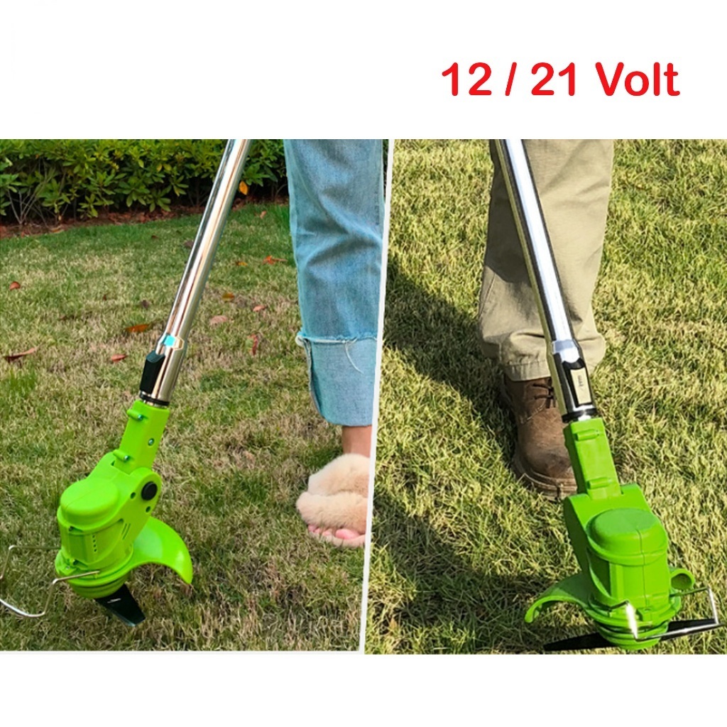 [21 Volt] Mesin Rumput Rechargeable Cordless Grass Trimmer Lawn Mower Li-Ion Battery Mesin Potong Rumput (M)