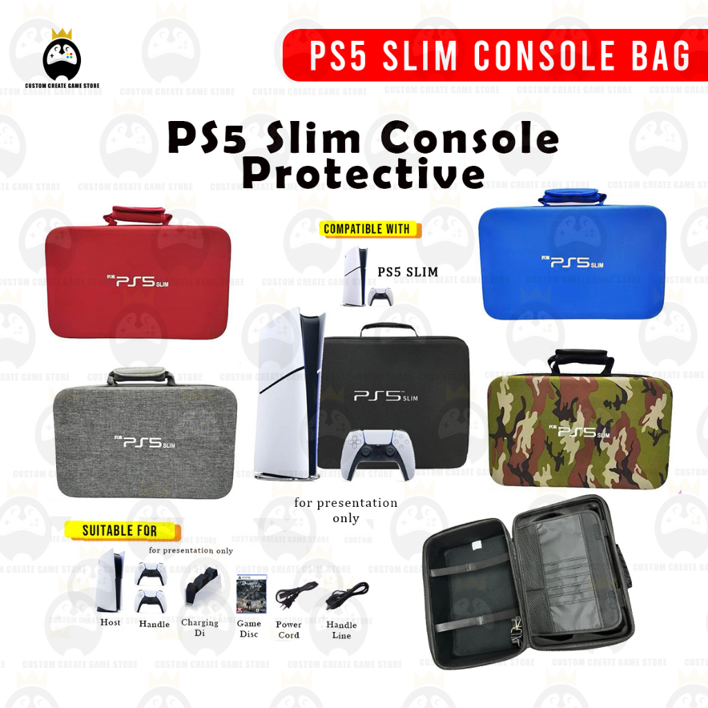 PS5 Eva Big Storage Hard Travel Bag PS5 BAGPS5 PS5包 Travel Storage Handbag - Grey Black Blue Red