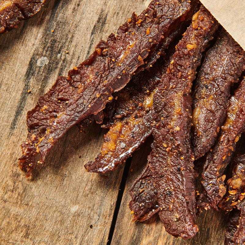 Smoked Beef Jerky Snack - Health Fitness Snack/High Protein & Halal Snack - Daging Salai