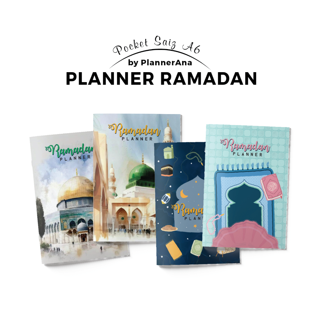 Planner Ramadan journey to jannah (Undated) Buku catitan bulan ramadhan islamic A6 bad habit tracker list surah