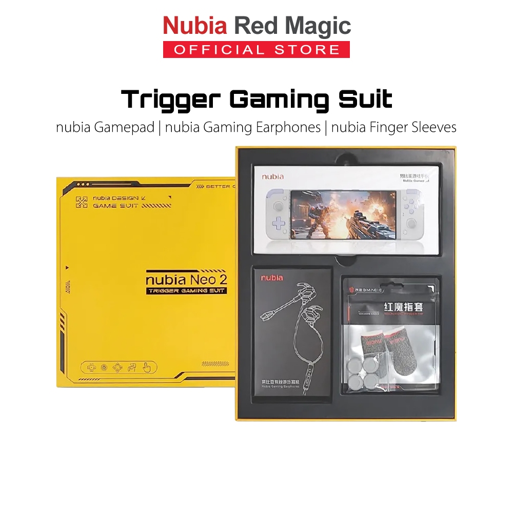 [NEW] Nubia Neo 2 5G Gifts Package Trigger Gaming Suit I Nubia Gamepad I Nubia Gaming Earphones I Nubia Finger Sleeves