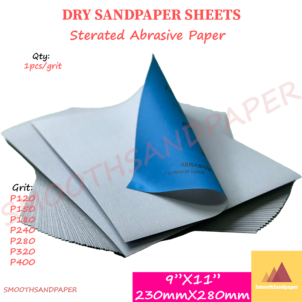 [Ready Stock] Dry Sandpaper 9''x11'' P120-P400 | Kertas Pasir Kayu, Perabot, Cat | 干磨砂纸 木工 红木家具