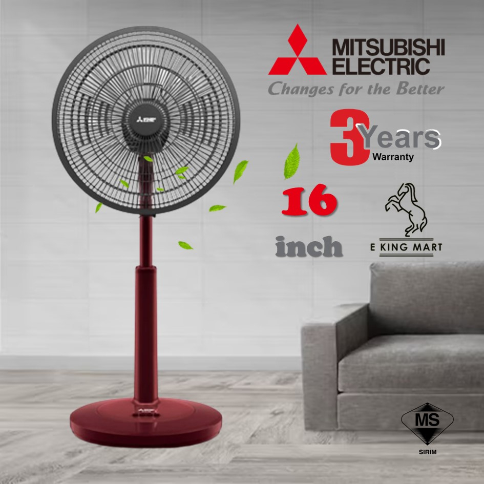 [NEW MODAL] MITSUBISHI 16" inch Tatami Fan / Stand Fan / Living Fan / Floor Fan R16-G Adjust Height 3 Kipas Berdiri Meja