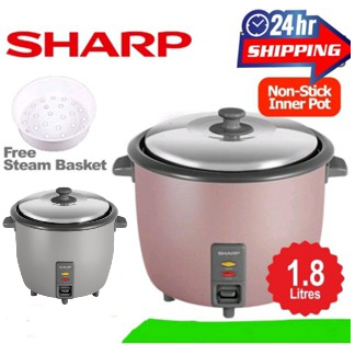 Sharp Rice Cooker Non_stick Pot Steam Tray 1.8 Litre KSH-188 / 2.2 Litre KSH-228