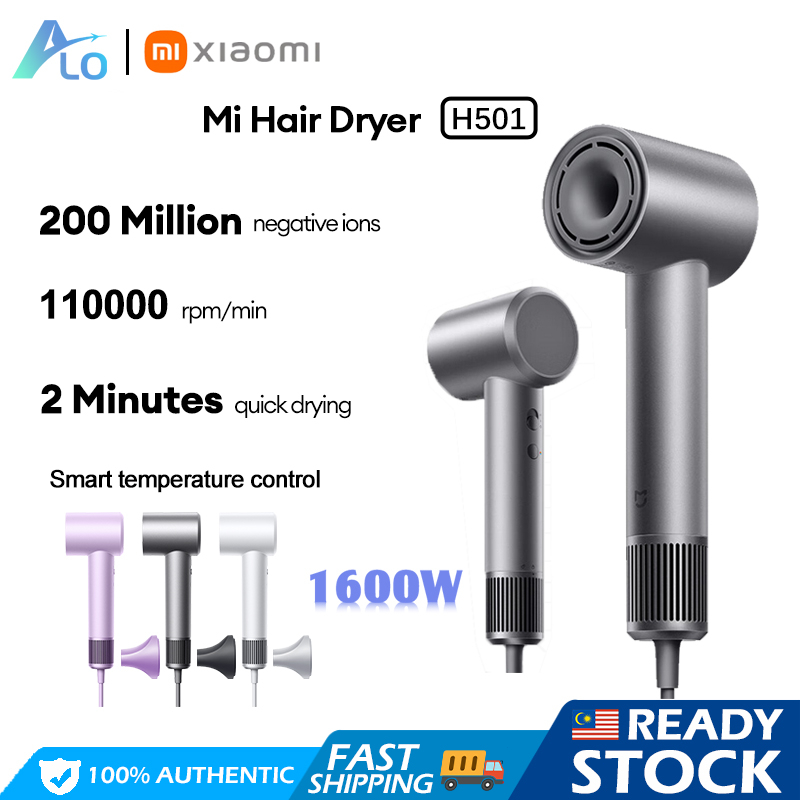 Xiaomi Mijia H501 High Speed Hair Dryer Negative Ion Hair Care 110,000 Rpm Professional Quick Dry Anion Blow Dryer 1600W