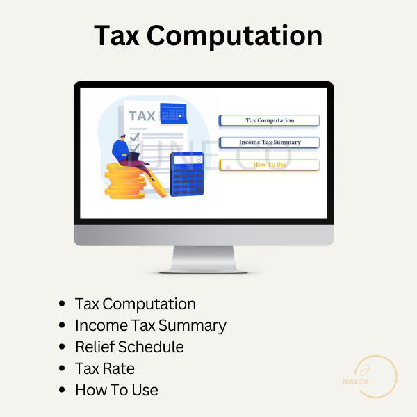 Tax Computation Template Income Tax Summary Pengiraan Cukai Ringkasan Cukai Pendapatan 税收计算 所得税汇总