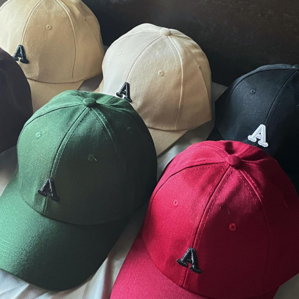 Ready Stock Korean Baseball Cap A Topi Huruf A Cotton Cap Adjustable Cap OOTD Style Cap ( LOCAL SELLER )