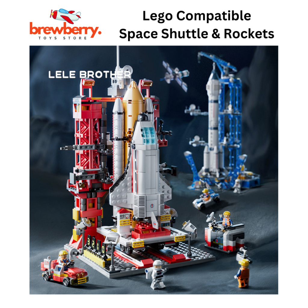 [Ready Stock] 3D LEGO Building Blocks Space Shuttle Rockets Toys Big Birthday Gifts For Boys Space Ships