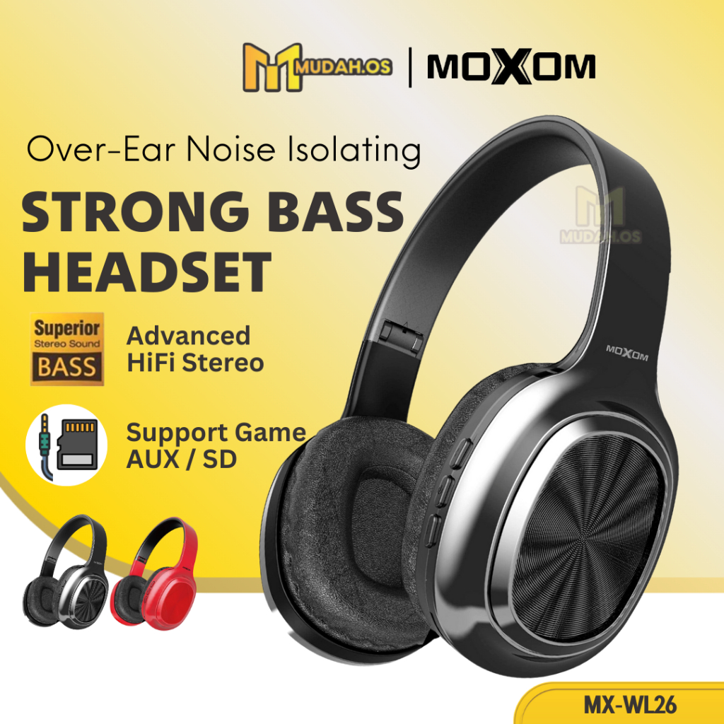 MOXOM Headphone Wireless Headphone Wired Headphone For Calls MDWL26 Bluetooth Headset With Mic Over Ear Headphones 无线耳机