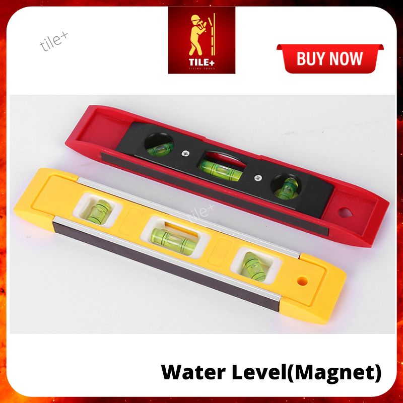 Tile+ Mini Magnetic Leveling Spirit Ruler Level Measuring Penimbang Air Water Bubble Magnetic