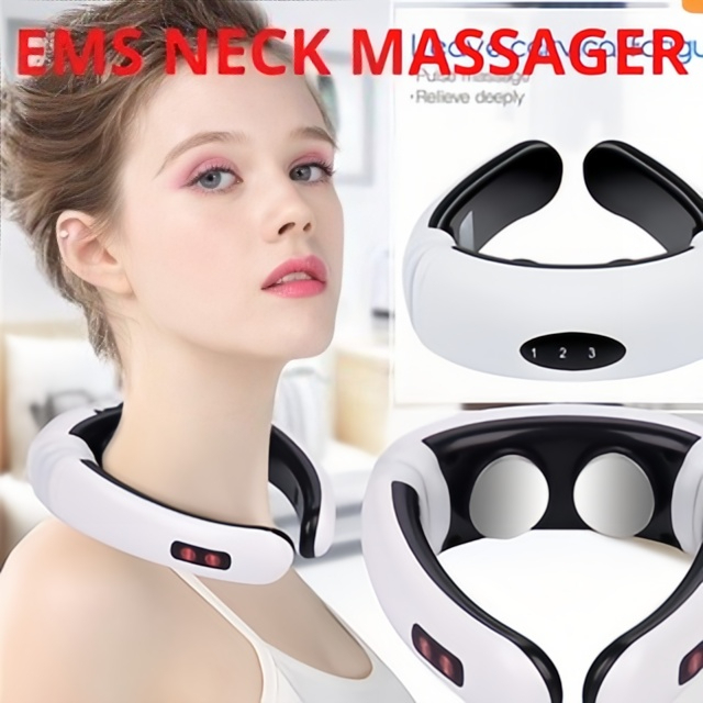 Neck Massage Massager Electric Pillow Machine Shoulder Shawl Tool Birthday Gift Leher Alat Urut Badan Bahu 按摩器颈椎U型枕头生日礼物