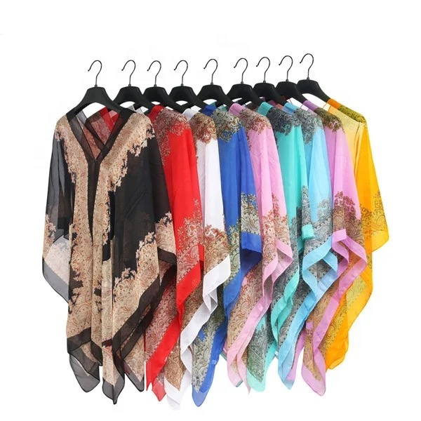 [35 Colors Available!!] Baju Shawl Batik Silk Top Women Clothing Scarf Baju Pantai