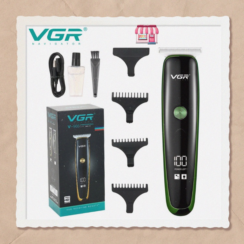 VGR V-966 Zero Adjustable Professional Rechargeable Hair trimmer Metal Barber Use Electric Hair Clipper V966