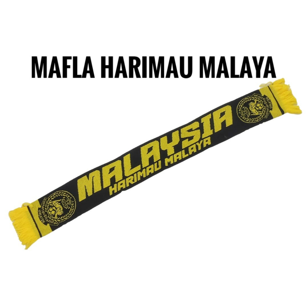 MAFLA MALAYSIAMafla Sulam Tebal Malaysia Harimau Malaya 1 pcs Mafla Negara Football Knitted Scarf Scarves