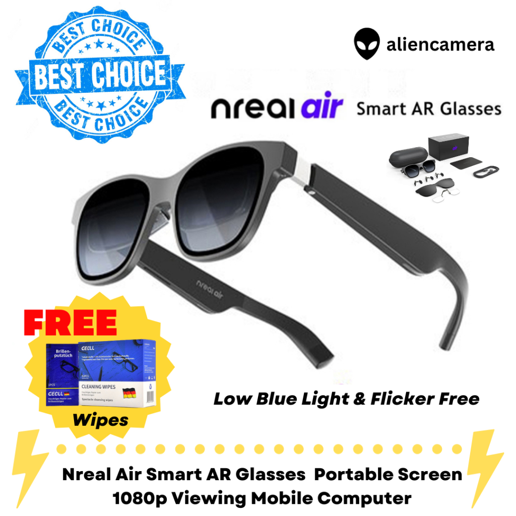 Xreal Air/Air 2/ Air 2 Pro AR Glasses Xreal Smart Glasses Micro-OLED Virtual Theater Augmented Reality Watch Stream