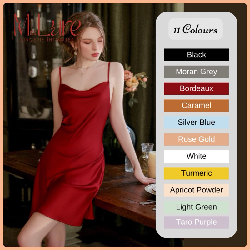 MissLure LOCAL READY STOCK JACY Silky Satin Sexy Babydoll Lingerie Nightwear Sleepwear Baju Tidur Sexy Pajamas MSL2133