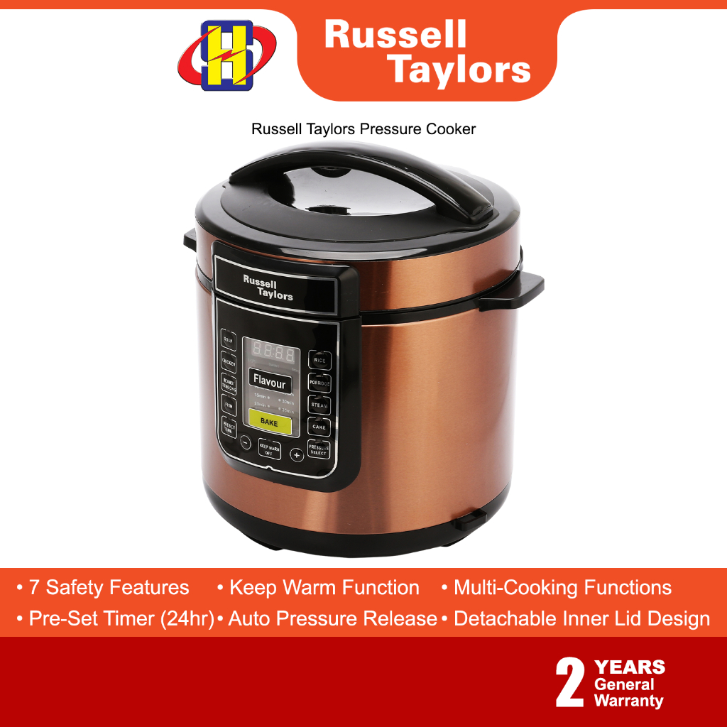 Russell Taylors Pressure Cooker (6L-12L) 9-Smart Multi-Cooking Pressure Cooker PC-60 / PC-80 / PC-12