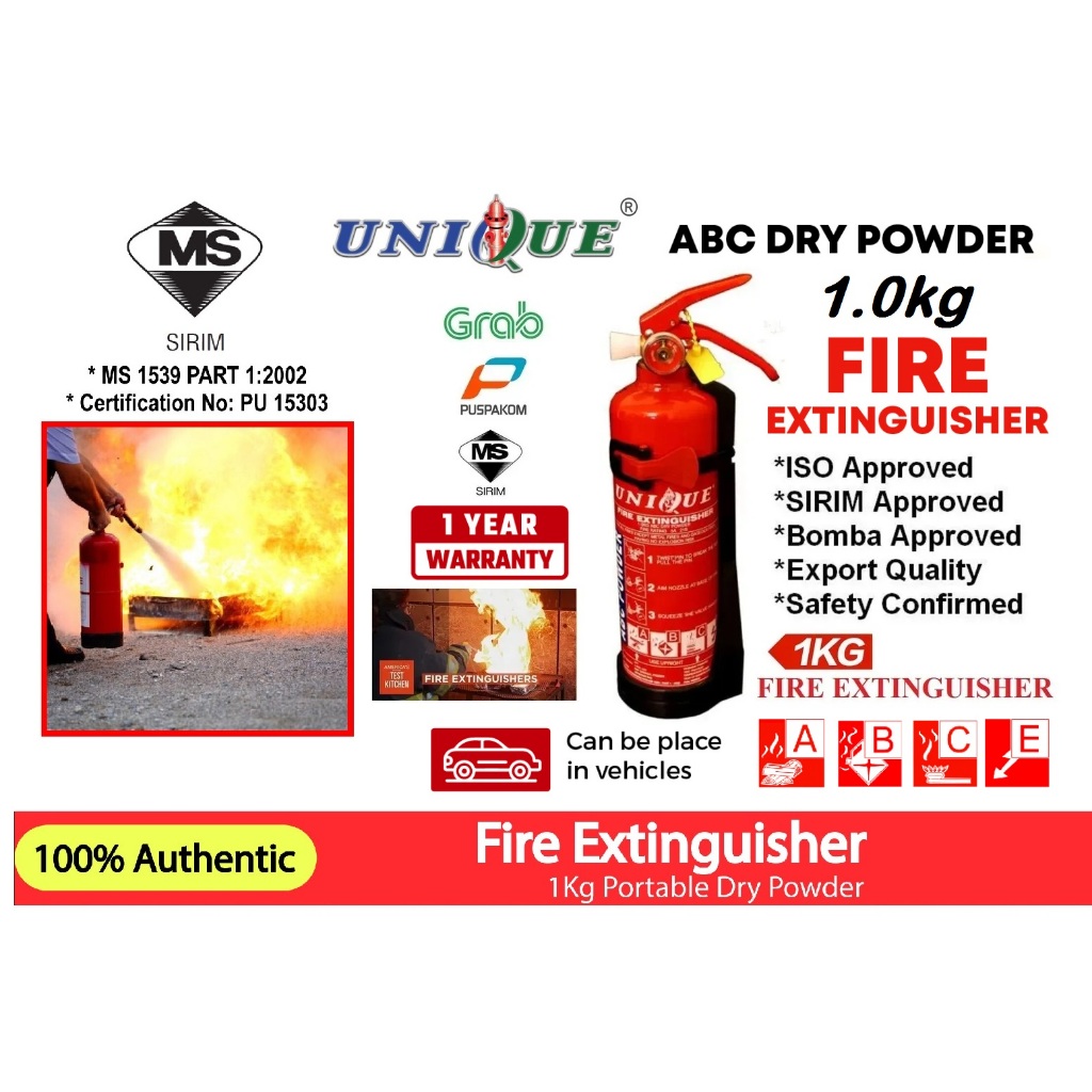 Unique UF 1.0kg Portable ABC Dry Powder Fire Extinguisher with Bracket