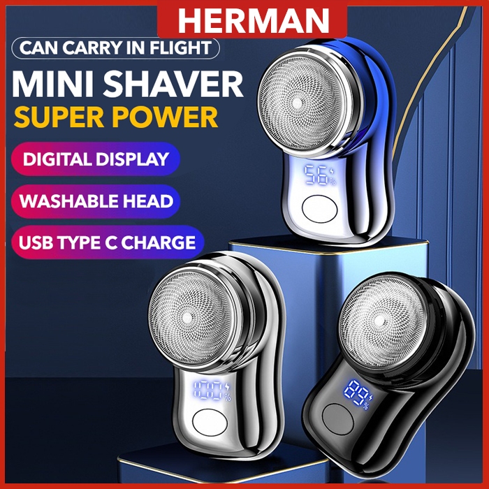 Portable Mini Electric Shaver Wet Dry Use Men Man Electric Shaver USB Rechargeable Shaving Shavers Pencukur Mini