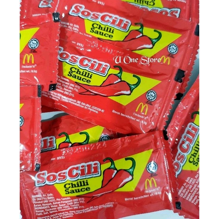 Chili Sauce Sachet McDonald's Mcd Mekdi