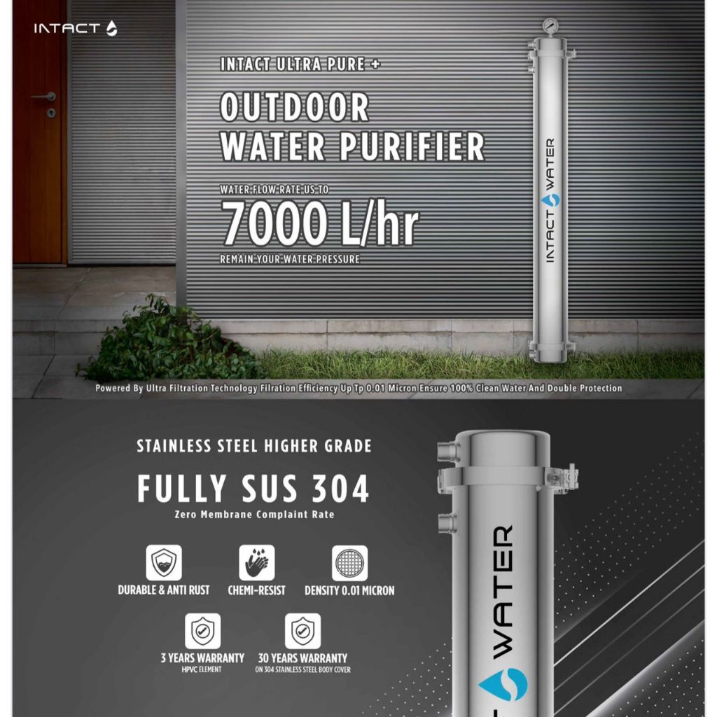 (CERTIFIED) INTACT Ultra Pure+ Outdoor Water Purifier Filter / Penapis Air Luar Rumah