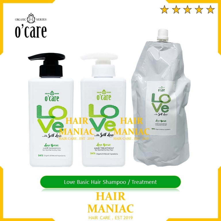O'Care Love Basic Hair Shampoo 500ML / Refill Pack Shampoo 1000ML / Hair Treatment 500ML