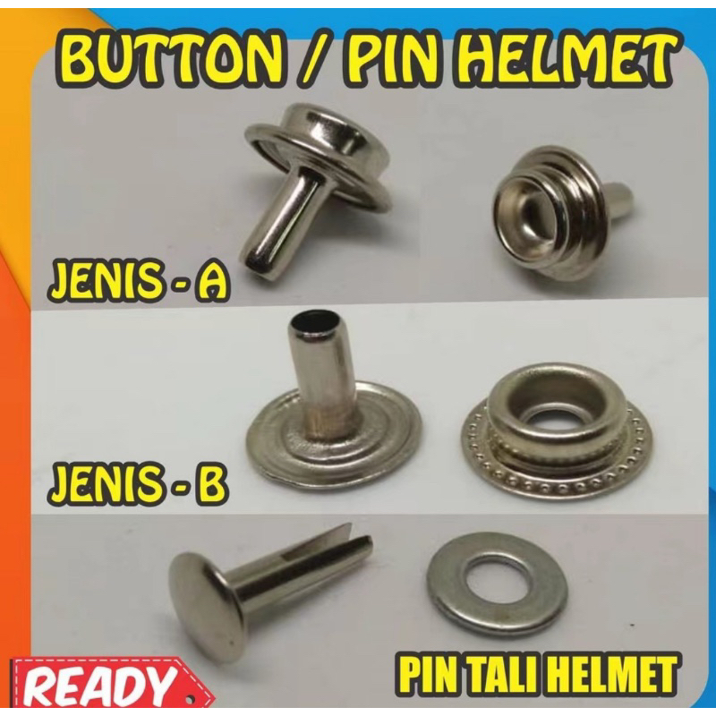 SEBIJI Button Helmet / Pin Tali Helmet for UNIVERSAL MS88 / BELL MALAYA / MAZURA / HELMET VINTAGE / DLL | MIMEMPAYAR