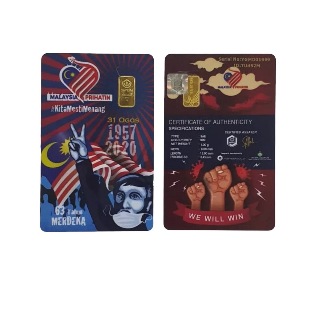 Yapeim Gold Bar 1g (Au 999.9) - Merdeka Tahun 63 LIMITED EDITION&hellip;