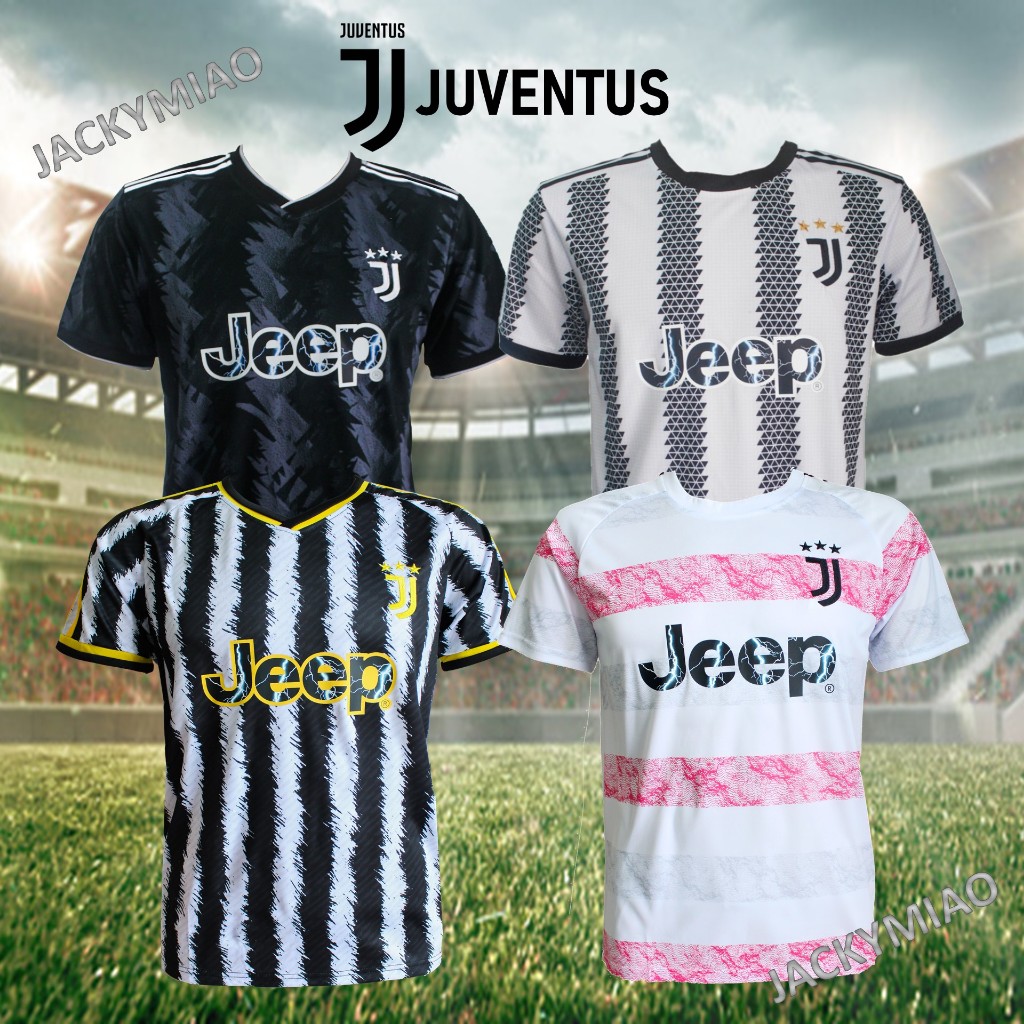 JUVENTUS - MEN WOMEN FOOTBALL CLUB JERSEY EMBROIDERE LOGO (BAJU JERSI LENGAN PENDEK LOGO SULAM BOLA SEPAK)