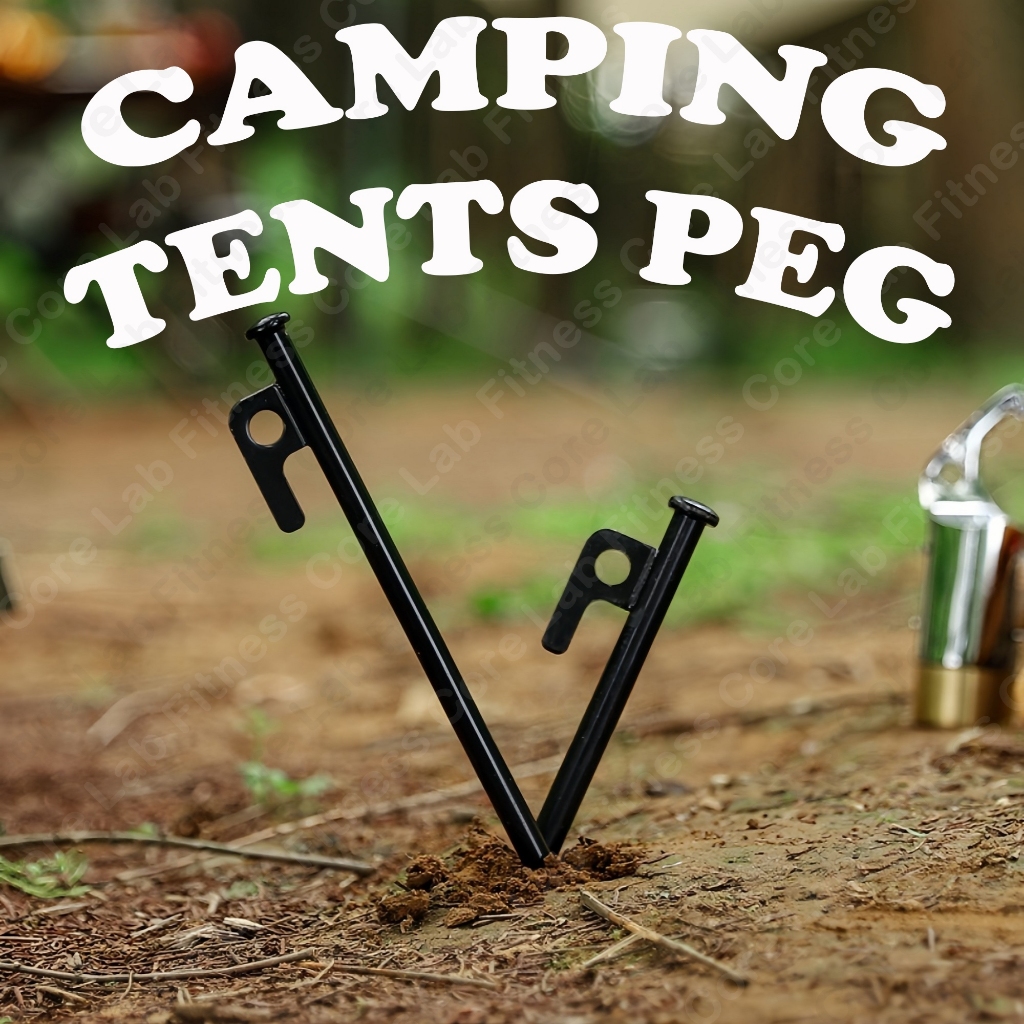 【CoreLab】 Tent Pegs Camping Stakes 20/30/40cm Pancang Khemah Besi Outdoors Mountain-Climbing Camping Hiking
