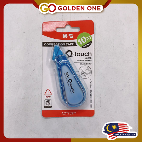 M&G Correction Tape Q-Touch 10mX5mm ACT75971 / Anti Break Smooth Correction Tape (Price For 1 Pcs)