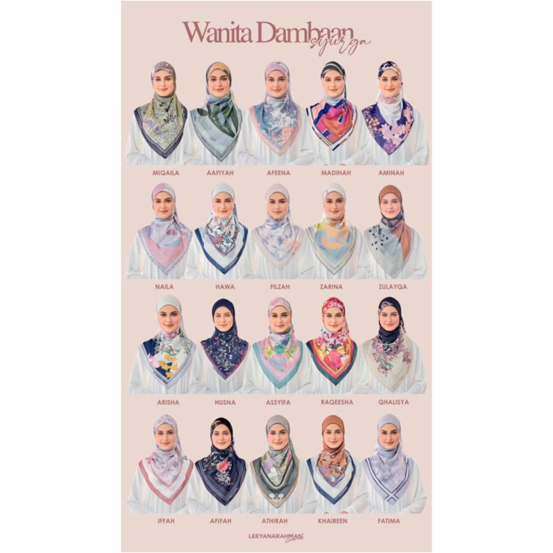 Tudung Leeyanarahman Koleksi Dambaan Syurga | Leeyanarahaman Scarves