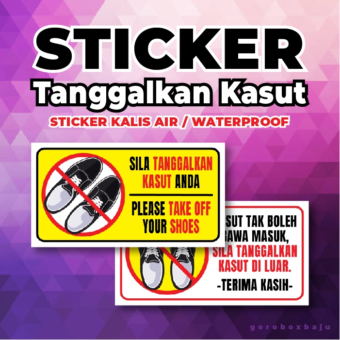 Sticker Sila Tanggalkan Kasut / Please Take Off Your Shoes